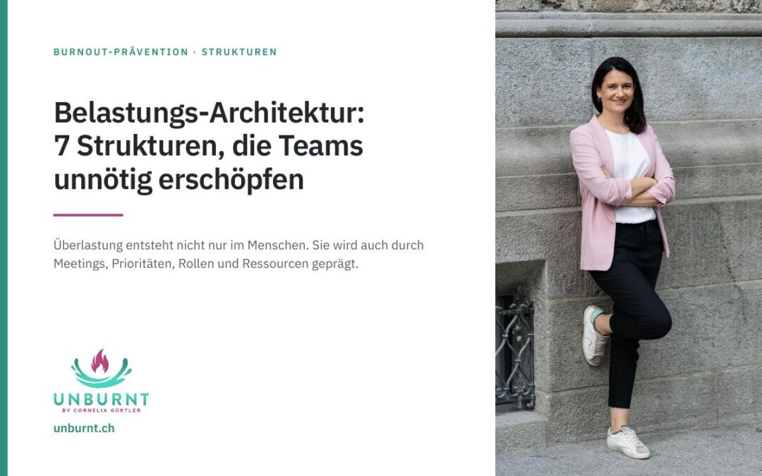 Cornelia Gürtler vor einer Steinmauer, Beitragsbild zum Artikel über Belastungs-Architektur in Unternehmen